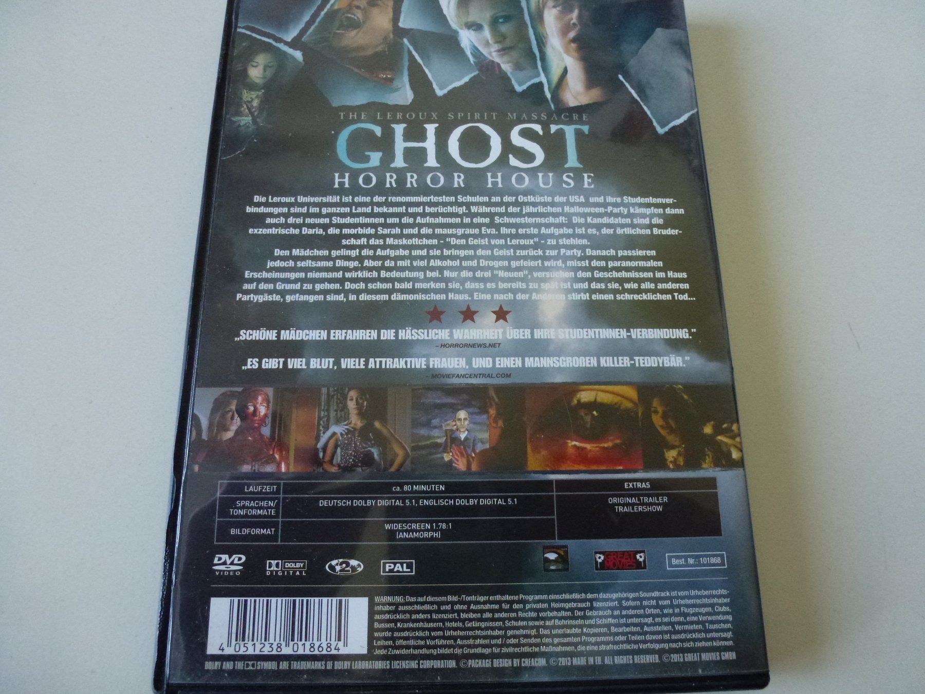 Tutti i DVDs: Ghost Horror House  (DVD) – Nuovo (secondo la descrizione) da Bern venduto da Frebo 1