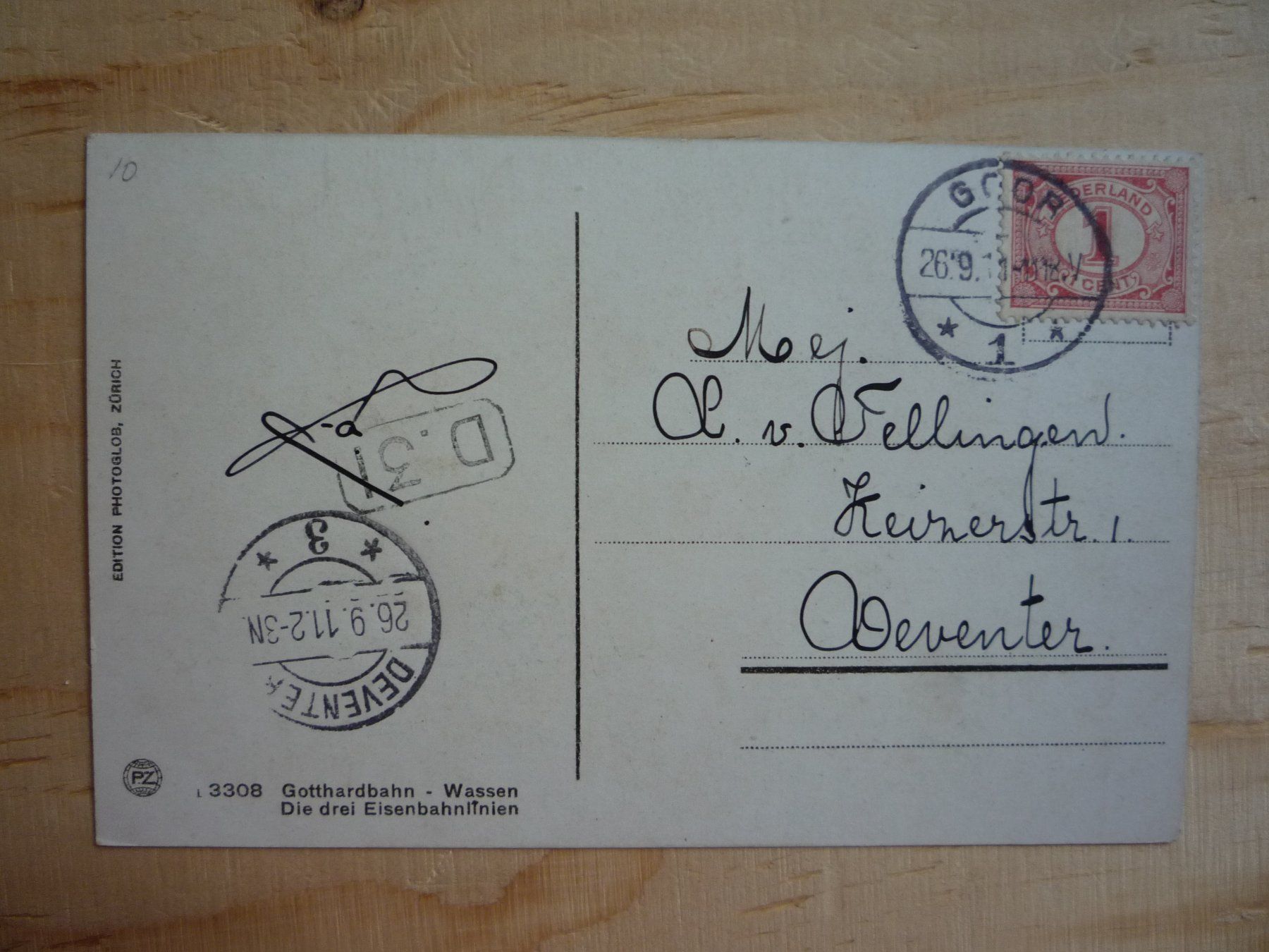 Cartoline postali: Gotthardbahn - Wassen, 26.9.11 – Usato da Rieden SG venduto da Brockehuesli 1