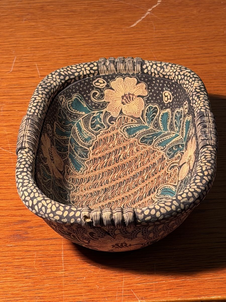 Alle Dekorationen: Vintage Batik Fabric Covered Basket Home Decor Display – Gebraucht aus Lausanne von vas_mbk2 2