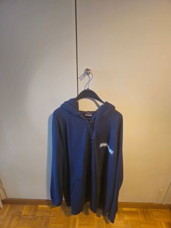 Sweat zippé à capuche napapijri, bleu marine, taille xxl