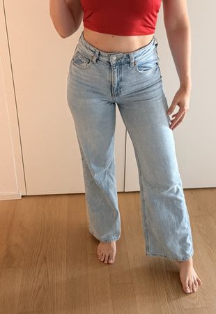 H&M Jeans hellblau Gr 36 denim Hose xs gerade beim Boot cut 