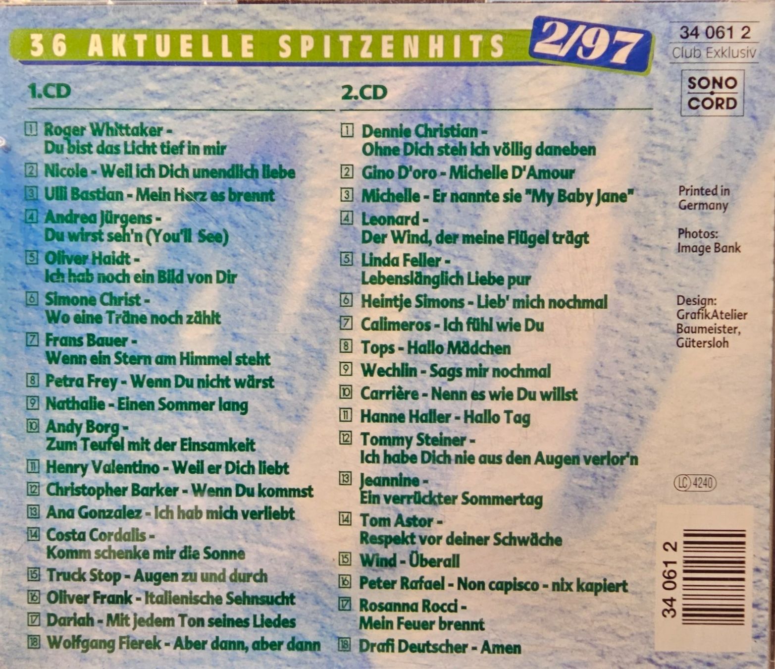 CD: Die Deutsche Schlagerparade 2/97 – Usato da Wahlen b. Laufen venduto da Cg10 1