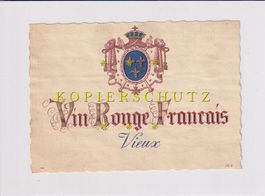Etikette für Wein - Vin Rouge Francais Vieux /bd