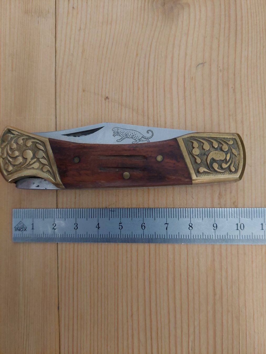 Coltelli tascabile: Très beau couteau Léopard à cran d'arrêt – Usato da marsens venduto da gag03 4