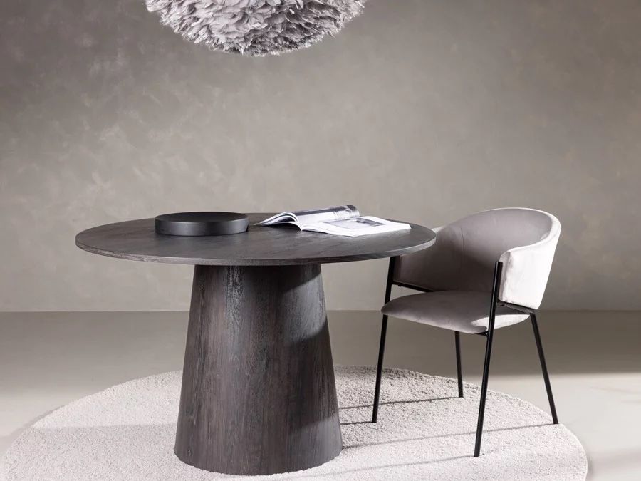 Tables: Runder Tisch dunkel Holzoptik – D'occasion à Emmenbrücke par pra_5897 2