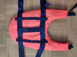 Hundeschwimmweste orange mit Griff guter Zustand