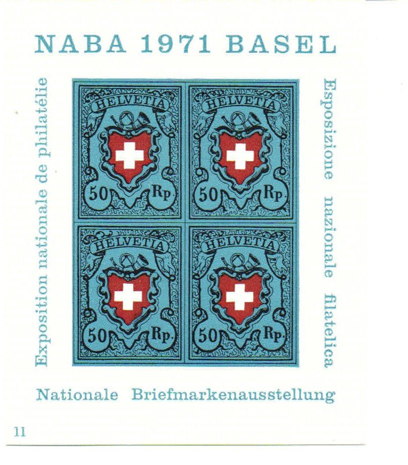 Tous les timbres: NABA BASEL 1971 – D'occasion à Petit-Lancy par Pimose