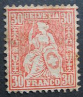 Sitzende Helvetia 33. 1862, ungebr. *, Prüfbericht Eichele