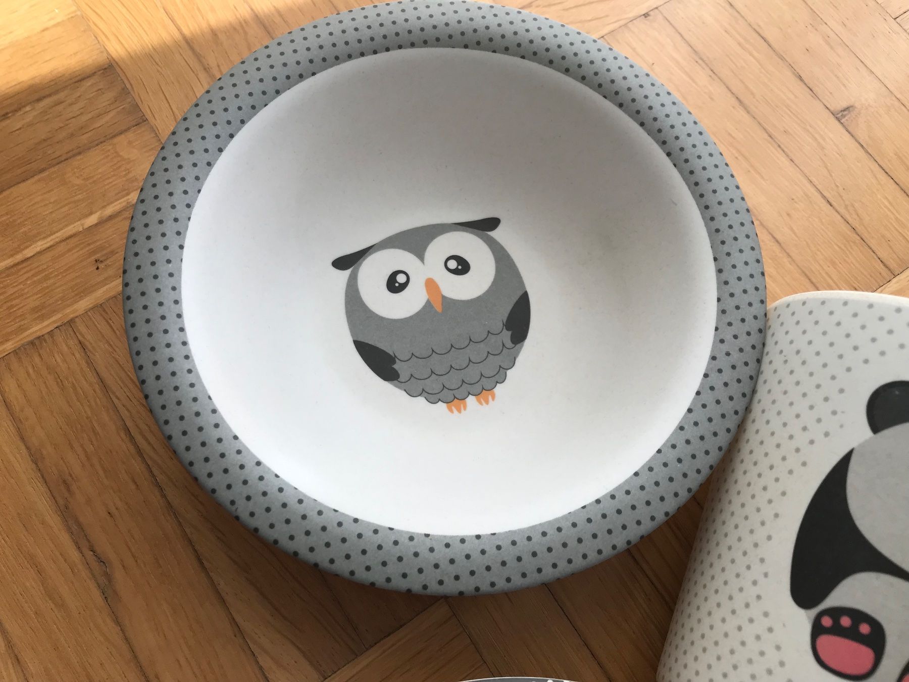 Piatti: Kinder Teller und Becher mit Panda / Eule – Usato da Emmenbrücke venduto da Hathor123 3