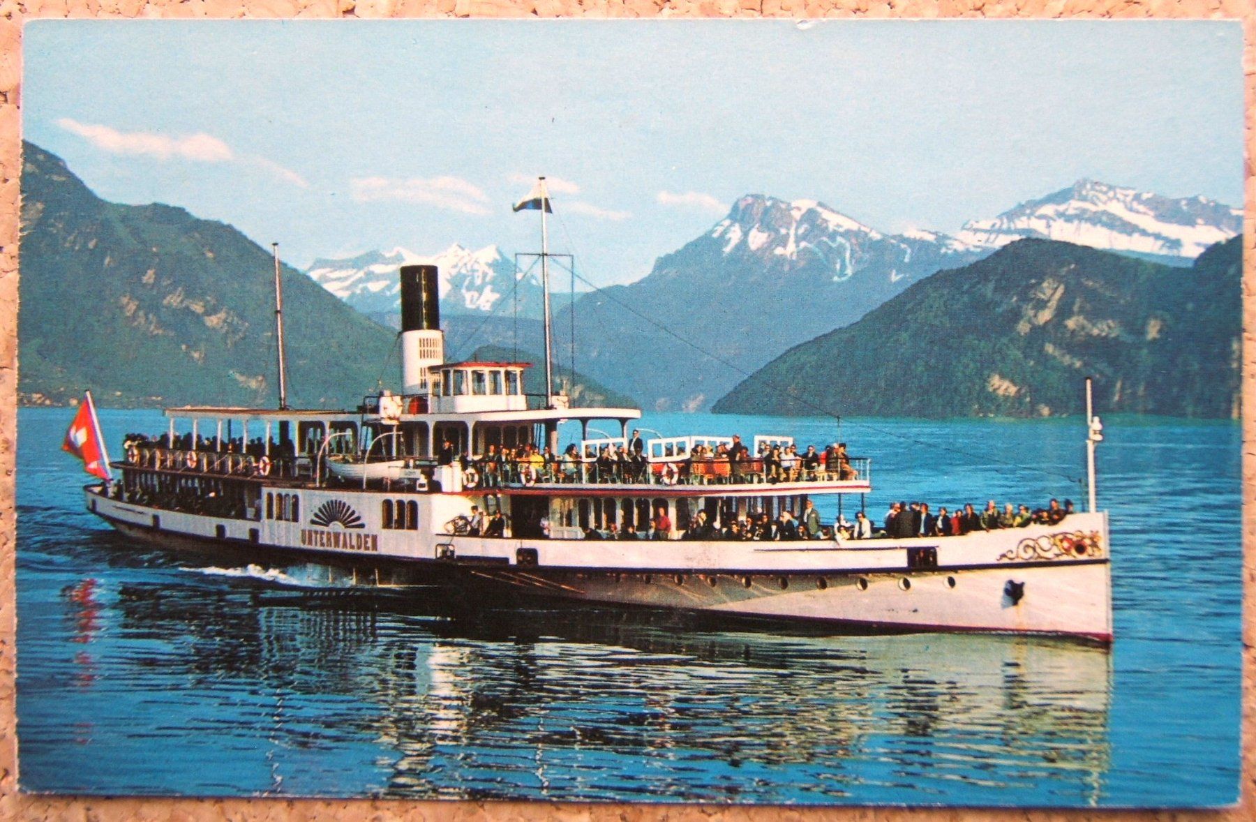Ansichtskarten: AK DAMPFSCHIFF "UNTERWALDEN" 1967 – Gebraucht aus Brunnen von Nonne04