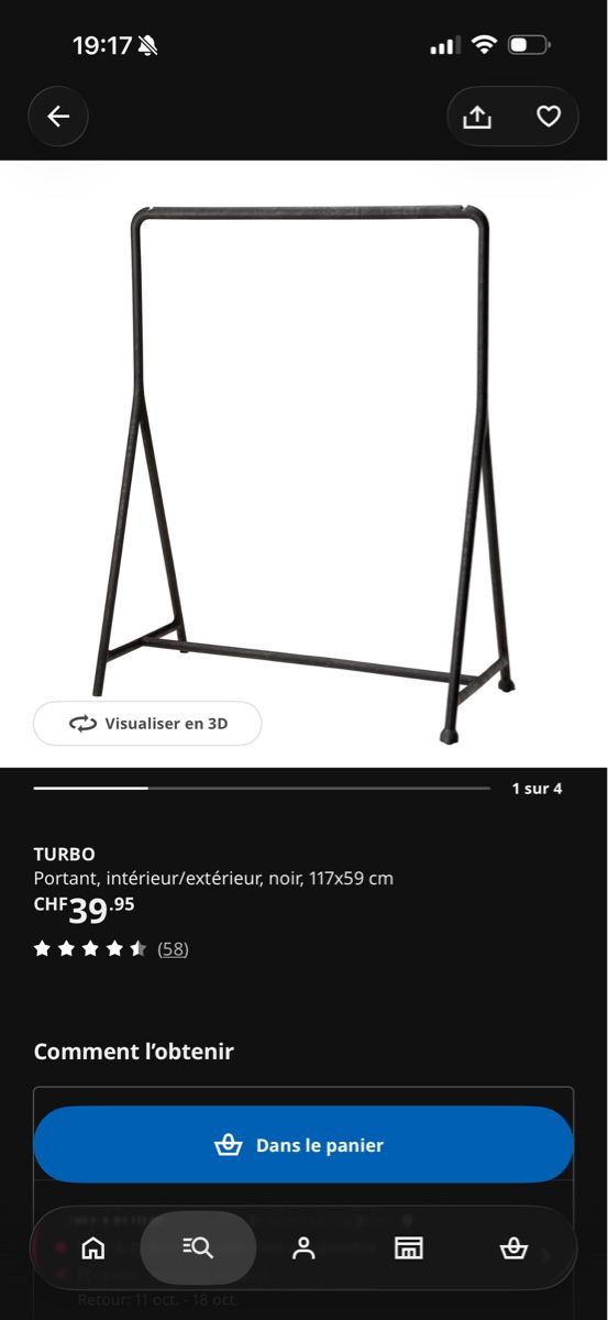 Autres décorations & accessoires: 2x tringle à habits  – D'occasion à Puplinge par Johny24