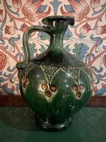 Vintage Green Glazed Ceramic Jug 1939 Tito