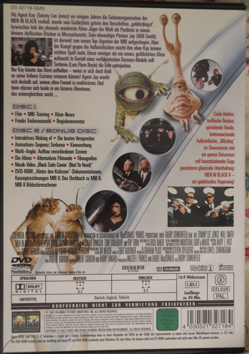 Alle DVDs: Men in Black ll Regie Barry Sonnenfeld – Gebraucht aus Glattfelden von Sirax 1