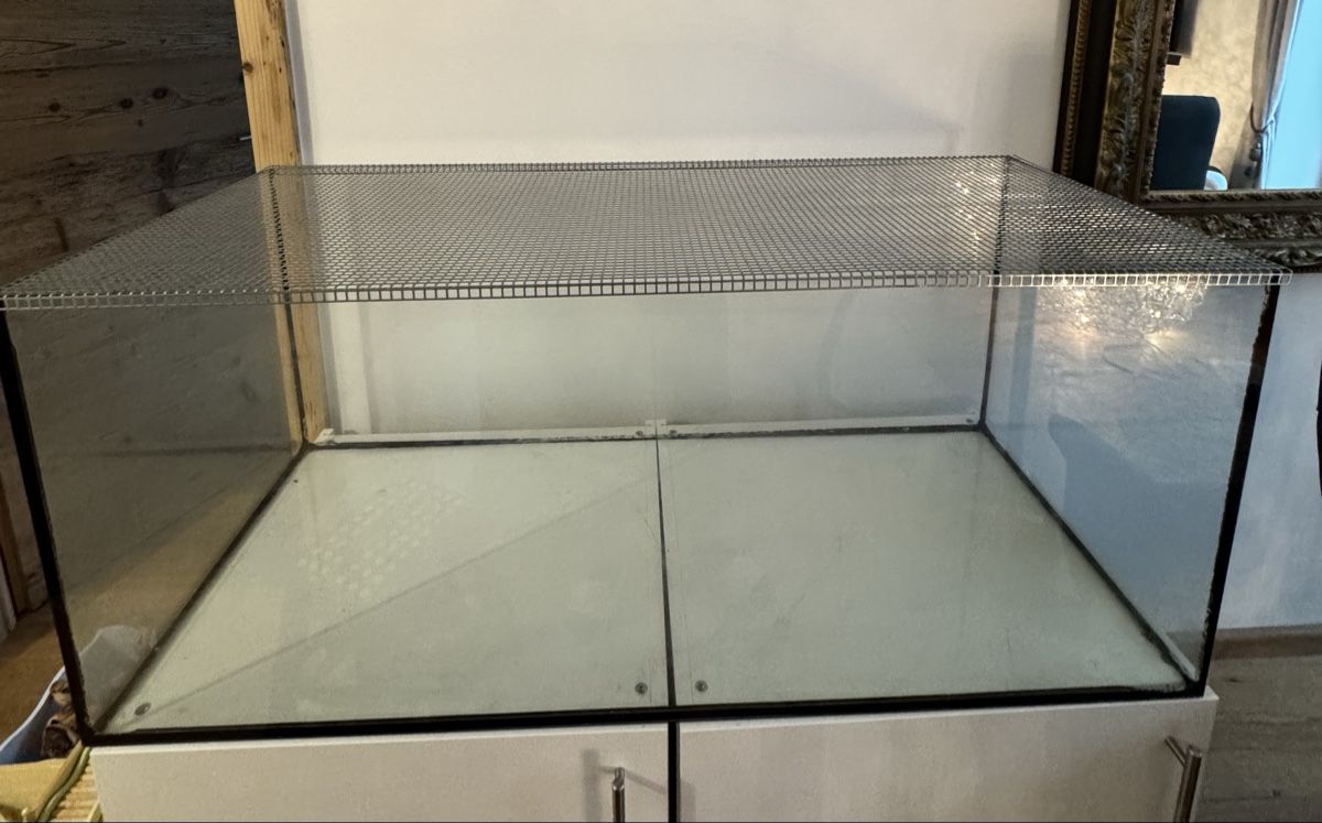 Cages, transport & sécurité: Glasterri mit Lochblechgitter 120 cm – D'occasion à Bever par Nivotrade 1