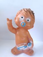 seltene Vintage Quitsch/Vinylpuppe  m. Schnuller Art254