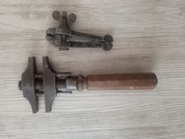 Schraubenschlüssel, Franzose und Handfeilkloben Antik