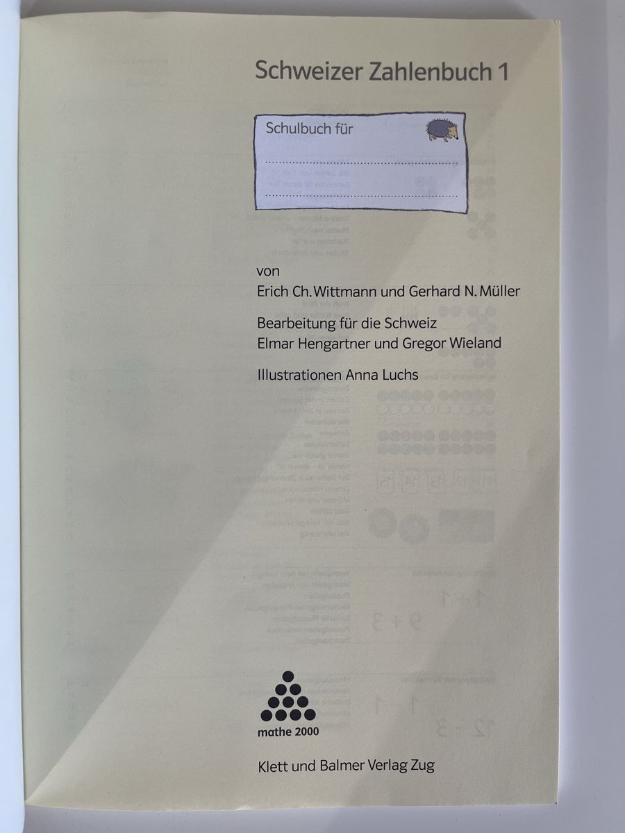 Libri: Schweizer Zahlenbuch 1 Klasse – Nuovo (secondo la descrizione) da Stäfa venduto da Exclusive0 3