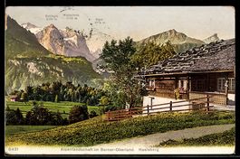 AK Hasleberg im Berner-Oberland, Panorama mit Wetterhorn