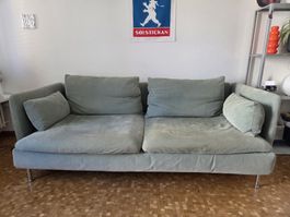 Söderhamn 3er-Sofa IKEA, Tallymyra hellgrün, 198cm