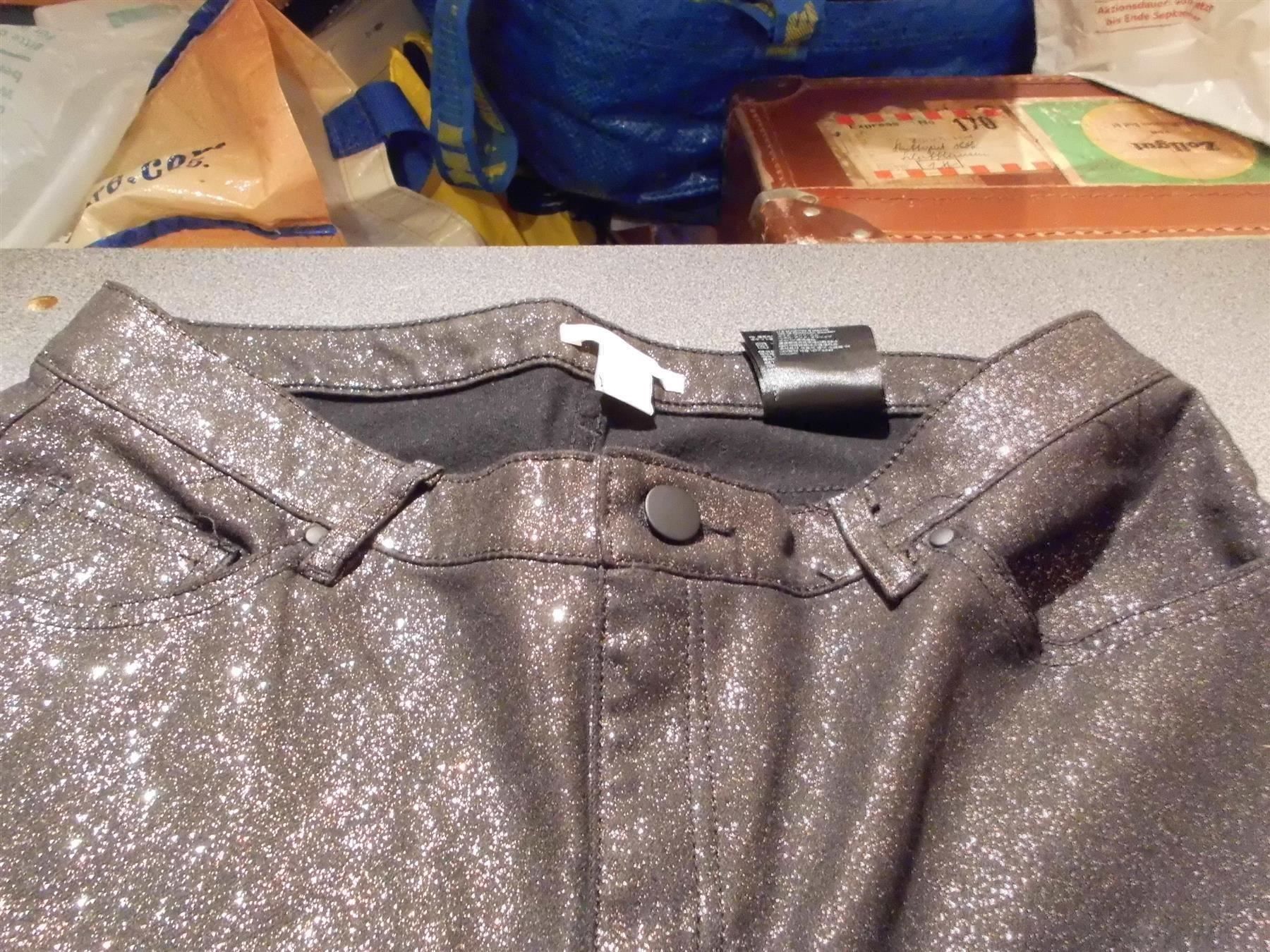 H&M Pantaloni: Hosen Grösse 40, H&M, schwarz/Glitzer – Usato da Zürich venduto da abraxas1291 2