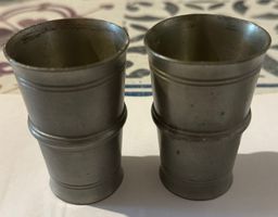 2 gobelets anciens étain "SIGG Frauenfeld" pièces collection