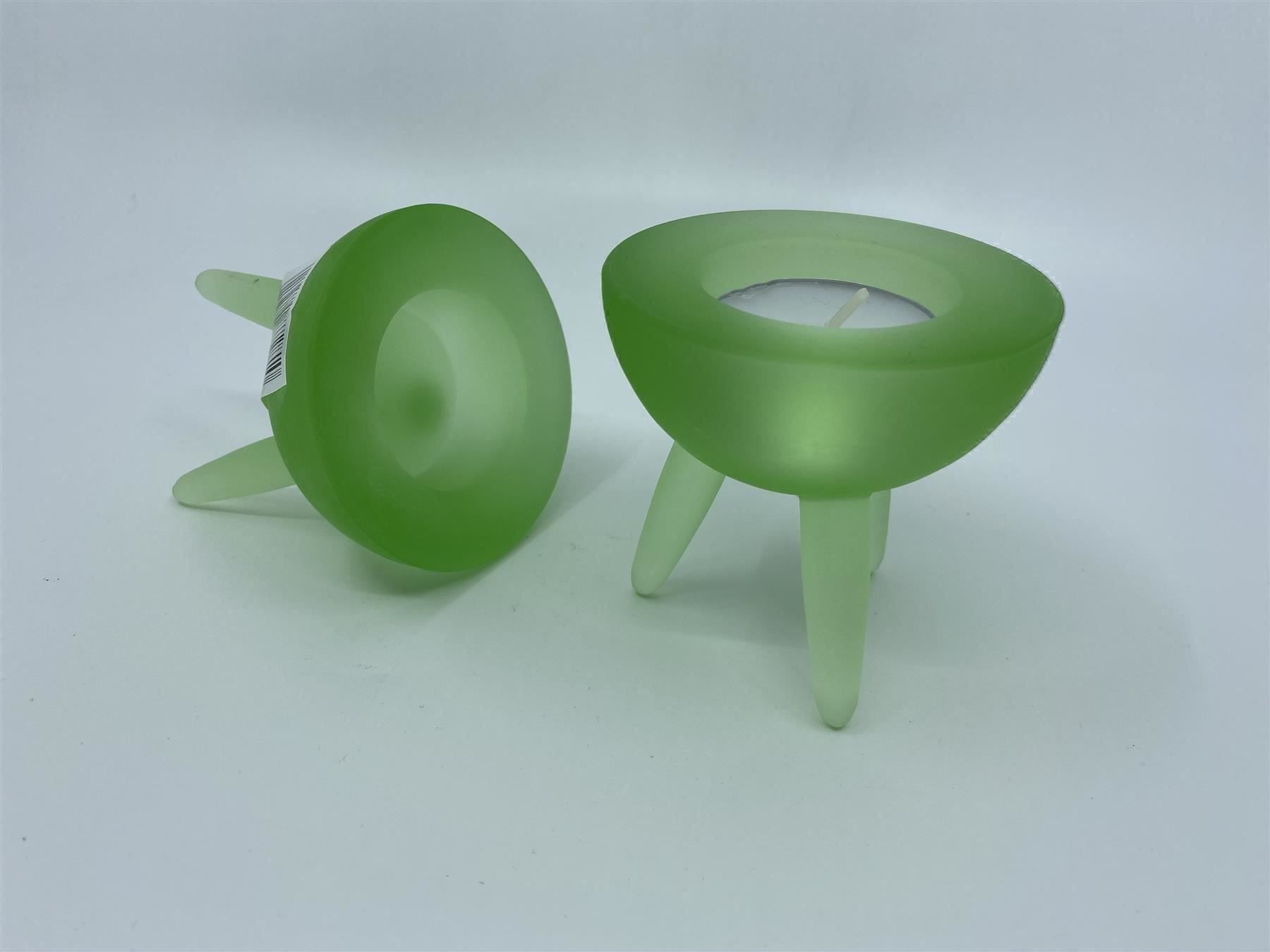 Portacandele: Teelichthalter aus Glas in Grün – Usato da Langwiesen venduto da rtWebshop 1