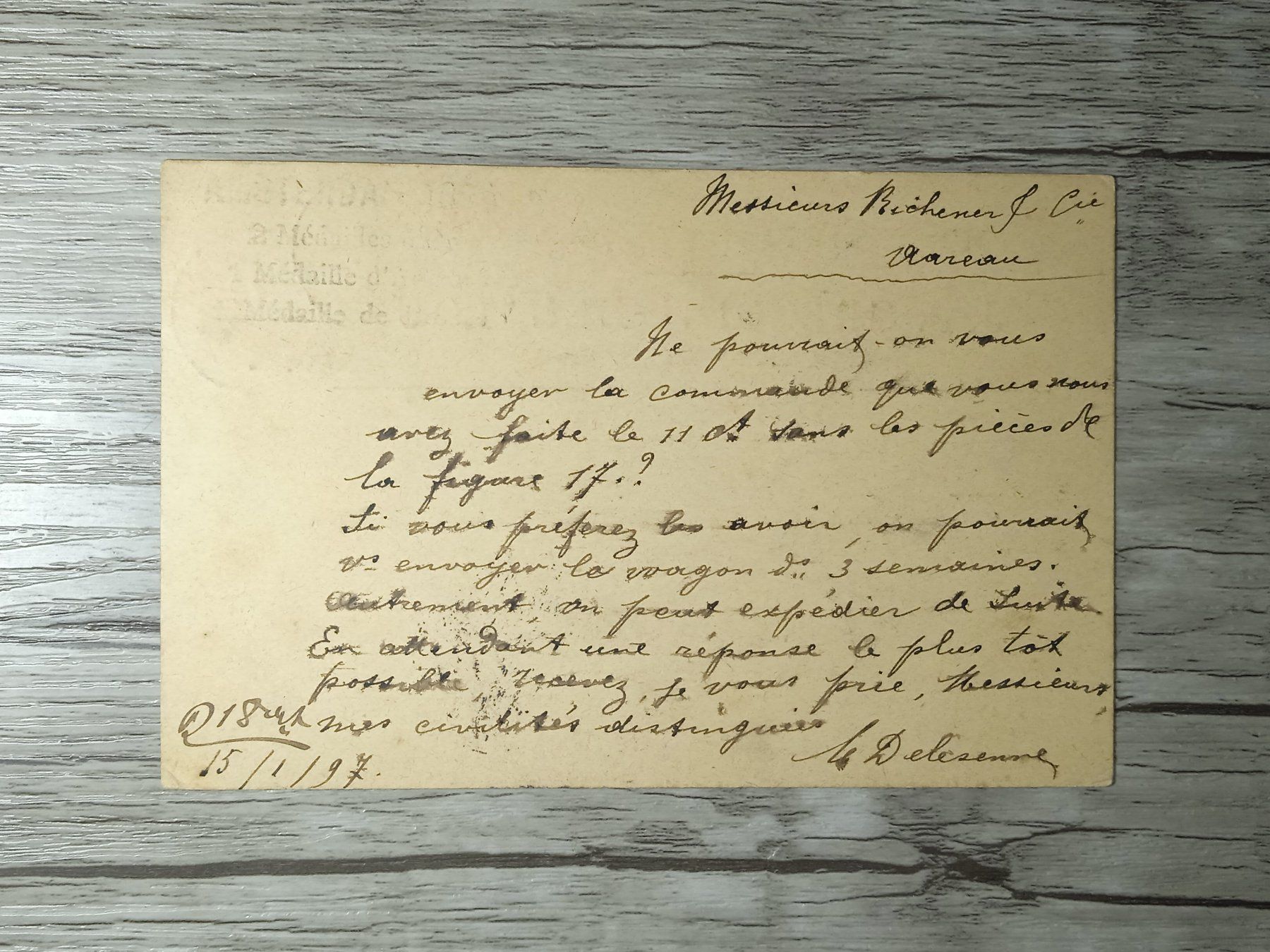 Alle Briefmarken: TR45 Carte Postale + Timbre Belgique 1897 – Gebraucht aus Cousset von Patrick_Collections 1