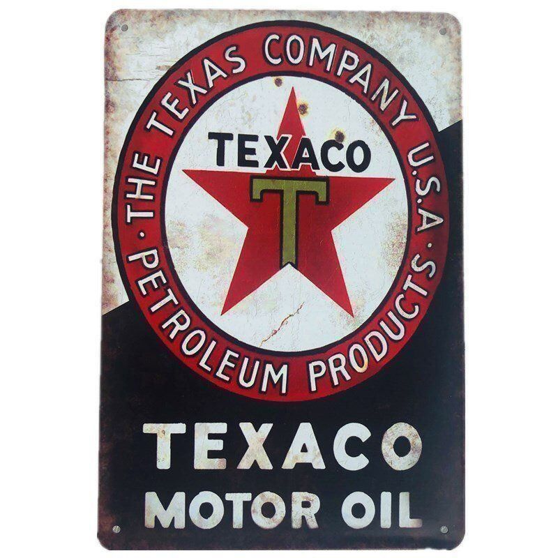 Texaco Insegne: Plaque vintage Blechschild Texaco Motor – Nuovo e nell'imballaggio originale da Uvrier venduto da AlpineTreasures