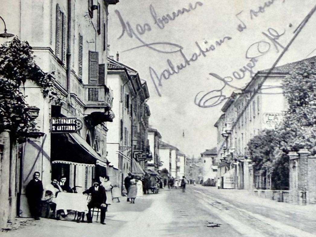 Cartoline postali: Chiasso - Via Boffalora - Animée 1915 – Usato da Lutry venduto da Ediego 2