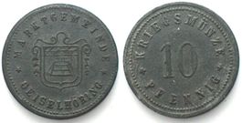 GEISELHÖRING (Bayern) 10 Pfennig o.J., Zink