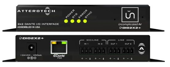 Componenti elettronici: Atterotech Dante Schnittstelle UNDIO2X2+ – Usato da Rothenburg venduto da BildundTon