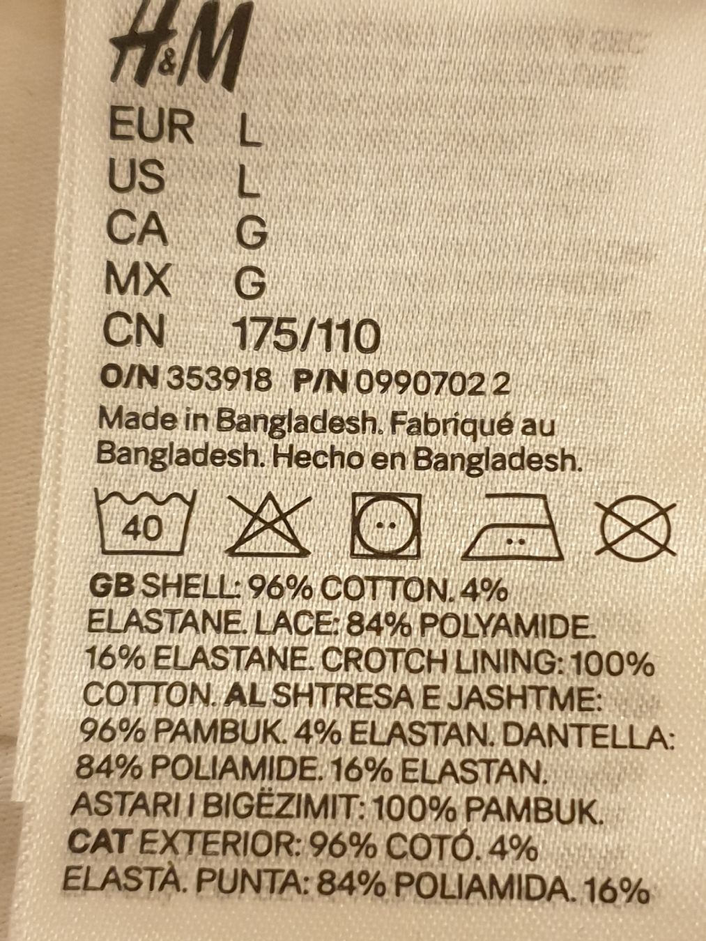 Sonstige Unterwäsche: Strings neufs, L, 3pièces, coton 96%, blanc, gris – Neu und originalverpackt aus Neuchâtel von Verenas12 2
