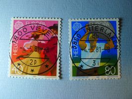 1981 Europa Marke 654 - 655 Ersttag Vollstempel Ortsstempel