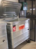 Verwo 800 Liter Stahlcontainer, Abfall-/Kehrichtcontainer