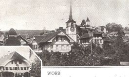 29.7.1907 sw Litho WORB im Bernbiet /2-Bild/top Orts-Stempel