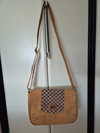 Tasche Lederimitat Natur Neu