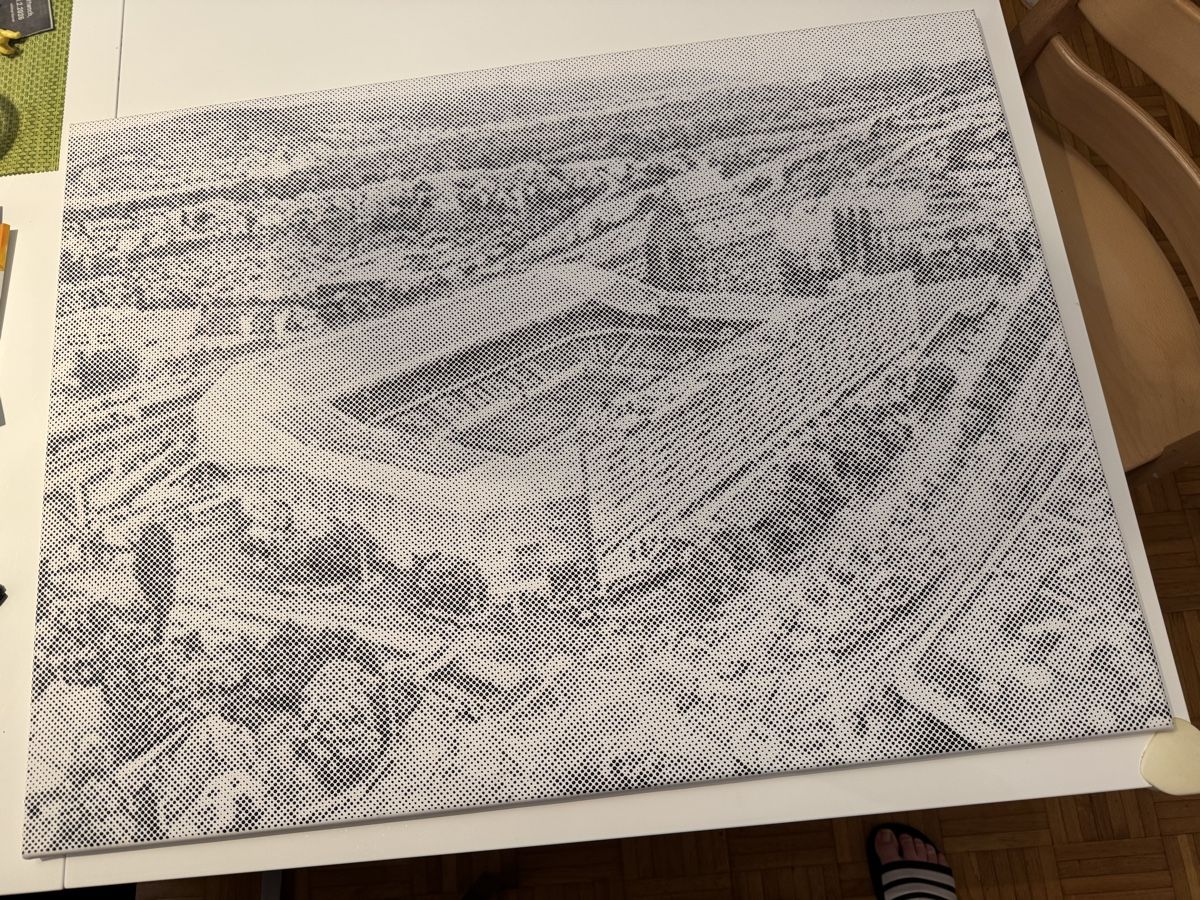 Poster & Bilder: Dot Painting Bild St. Jakob Park Basel – Neu und originalverpackt aus Suhr von Oppel