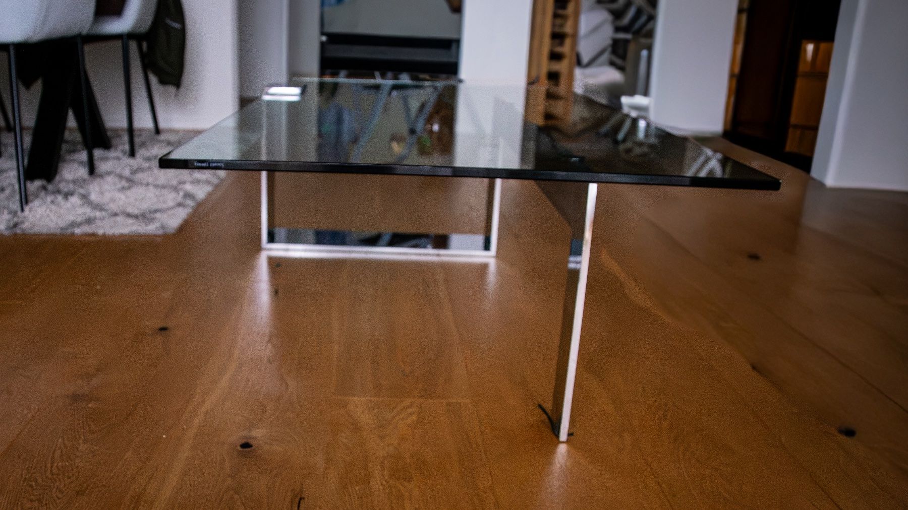 Tables: Tonelli PLINSKY Glas Couchtisch mit Chromfuss – D'occasion à Wikon par Jost92 2