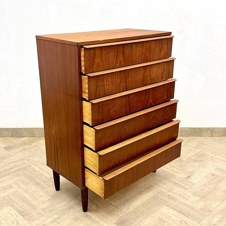 Cassettiere: Mid Century danish teak Chest – Usato da basel venduto da vintory.ch 4