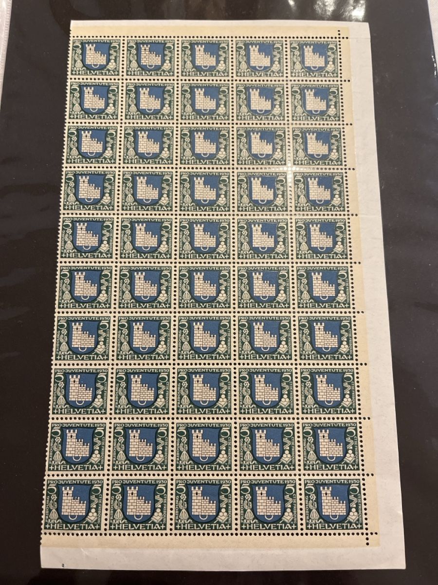 Alle Briefmarken: Pro Juventute 1930 5Rp Abarten im Halbbogen postfrisch – Neu (gemäss Beschreibung) aus Eppstein Vockenhausen von hightech11
