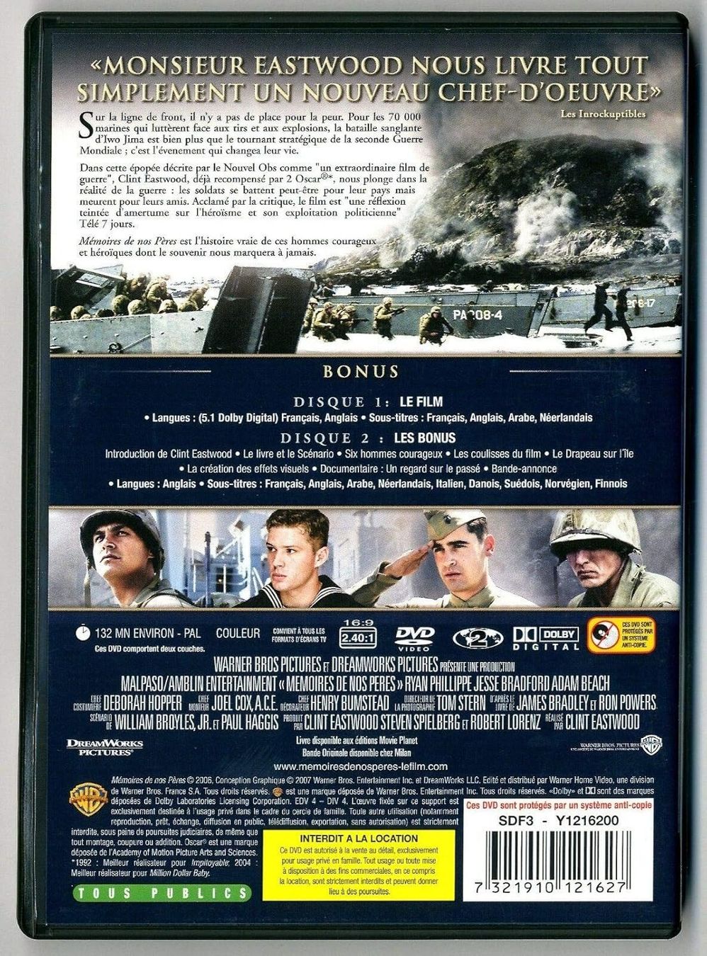 Tutti i DVDs: DVD  Mémoires de nos pères – Usato da Heimberg venduto da Rockenrol 1