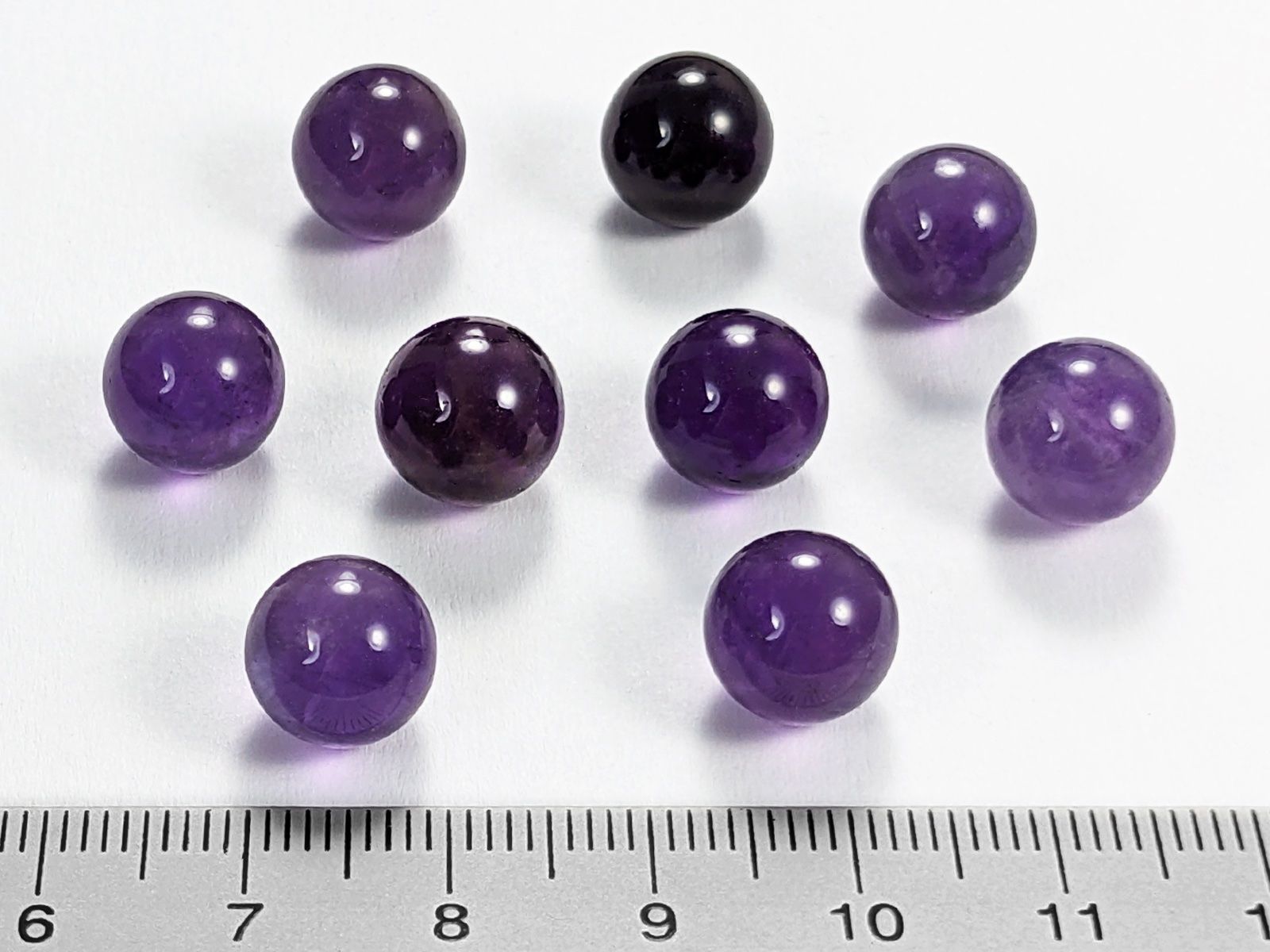 Minerali & Pietre curative: Amethyst Kugeln 10mm, 9Stk. ohne Loch – Nuovo e nell'imballaggio originale da Meilen venduto da StoneGarden