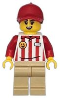 LEGO Minifigur Hotdog Seifenkistenfahrerin (aus Set 60460)