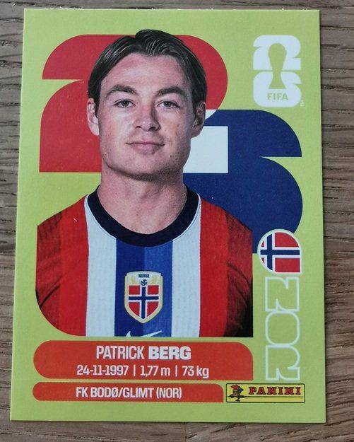 Panini Carte collezionabili: Patrick Berg NOR 14 Panini FIFA World Cup 2026 – Nuovo (secondo la descrizione) da Wilen b. Wollerau venduto da morethanmusic