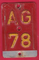 VELONUMMER/FAHRRADSCHILD, AG 78