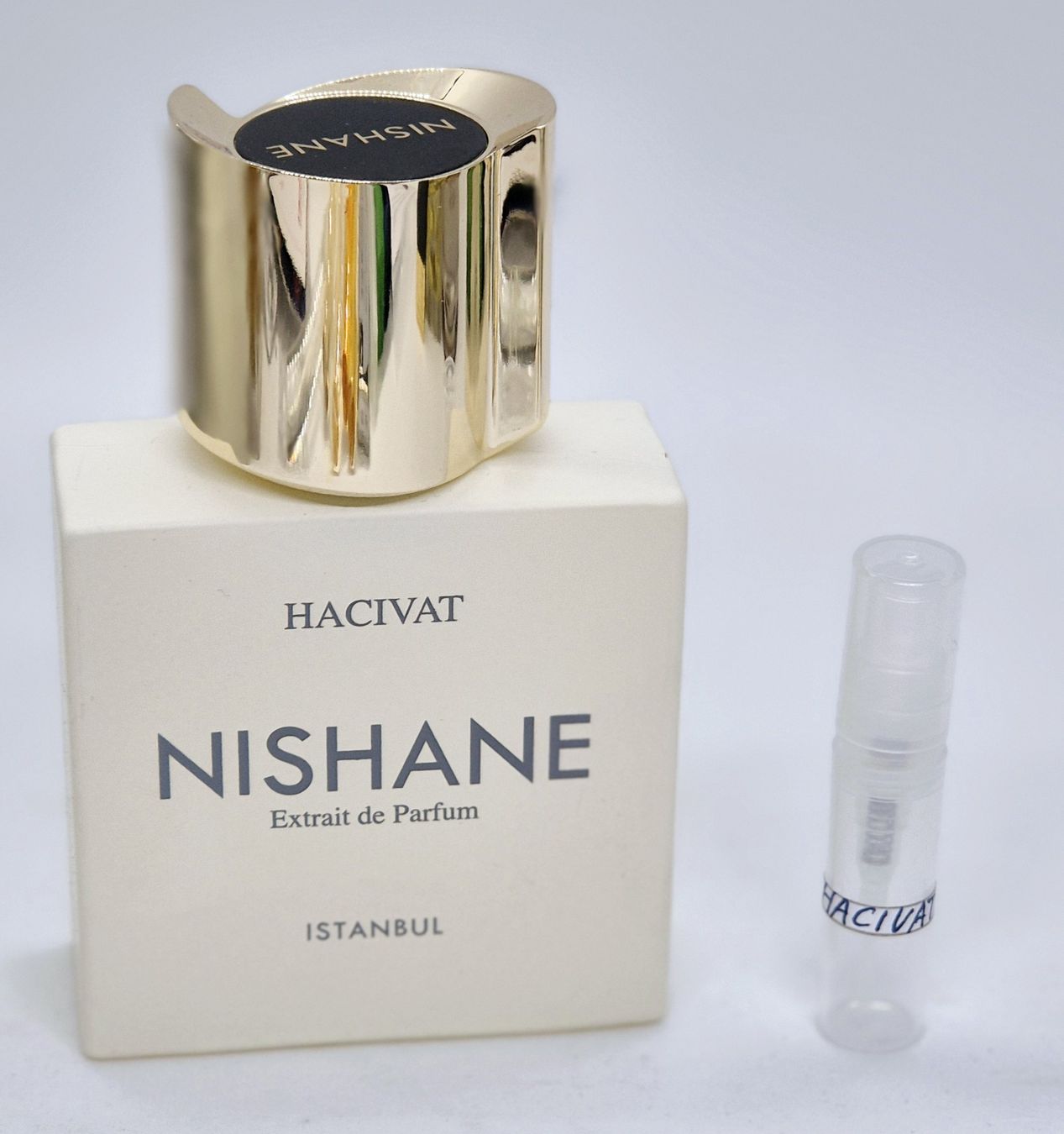 Nishane Profumi & Eau de Toilette: 2 ml HACIVAT NISHANE EXTRAIT ABFÜLLUNG – Nuovo (secondo la descrizione) da St. Gallen venduto da CaliSunshine