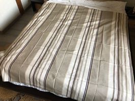 Nappe en coton ciré Vent du sud à rayures 150 x 155