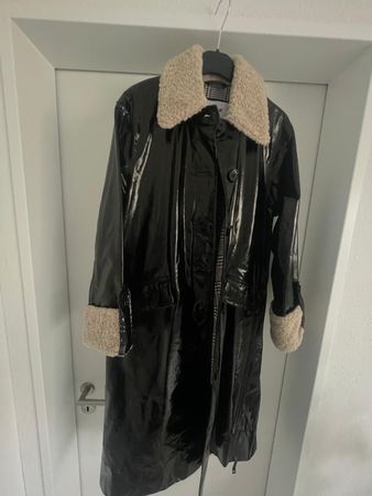Barbou Barbour x ALEXACHUNG Euginie Mantel / Faux Shearling