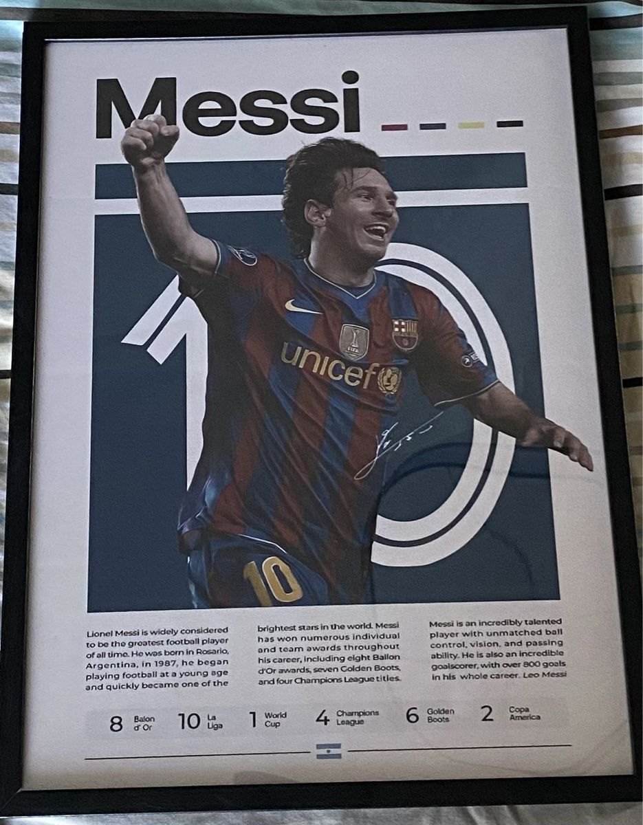 Lavagne: Tableau Lionel Messi – Nuovo (secondo la descrizione) da Le Lignon venduto da sam_hfj7