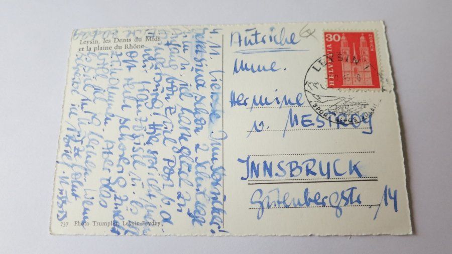Cartoline postali: Leysin - les Dents du Midi - 1963 – Usato da Jona venduto da centumprata 1